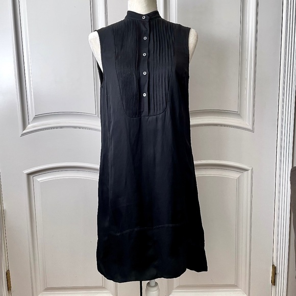 ATM ANTHONY THOMAS MELILLO SLEEVELESS TUXEDO DRESS BLACK - Picture 1 of 7